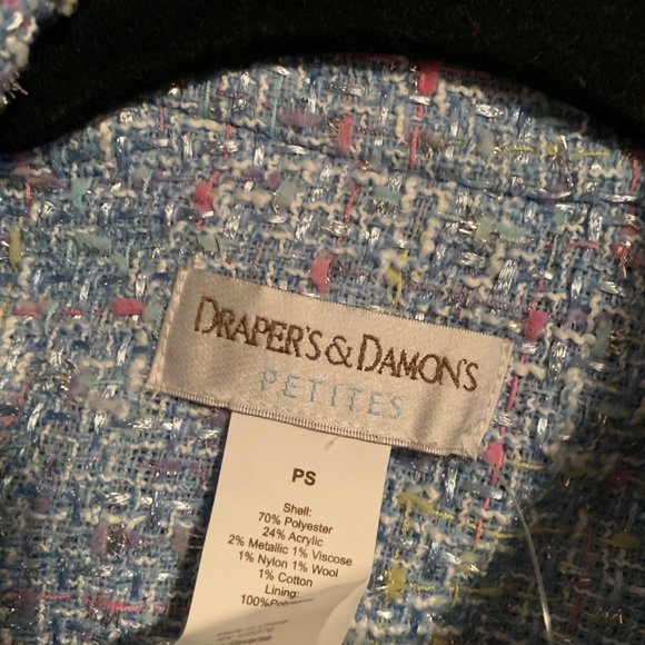 NEW TWEED LINED DRAPERS AND DAMONS RAVELED SZ PS - Picture 2 of 6